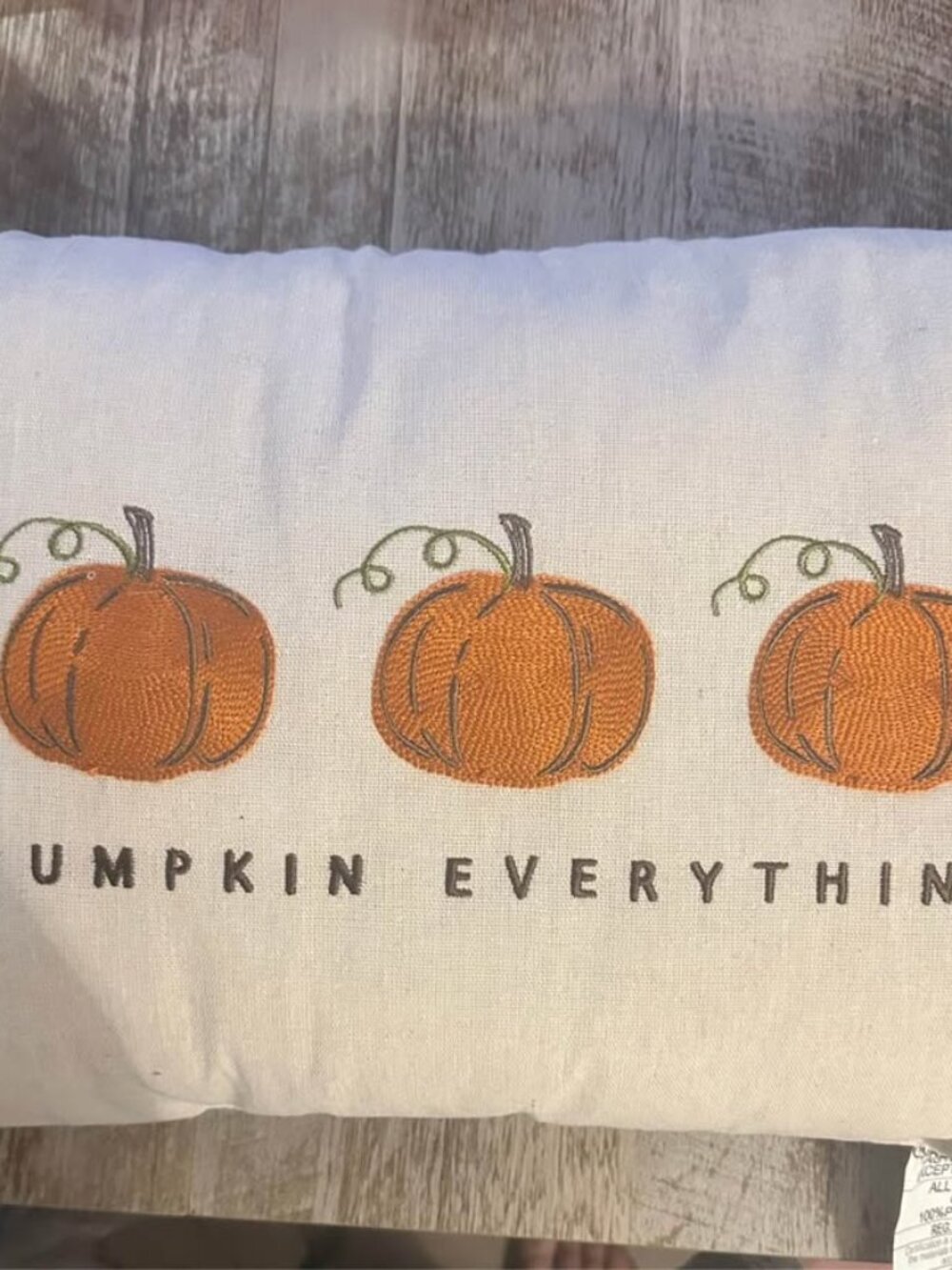 Celebrate Together Linen Pumpkin Everything Pillow